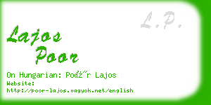 lajos poor business card